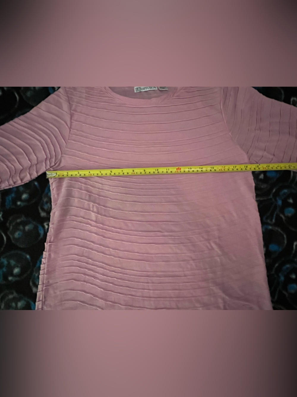 I.B. Diffusion 3/4 Sleeve Ribbed Top - Picture 3 of 4
